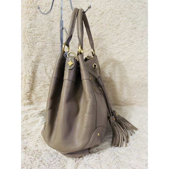 MCM Leather Bucket Sling Bag - Taupe - Picture 3 of 8